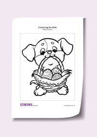 Easter Pup Colouring Sheet