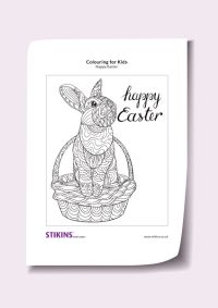Happy Easter Bunny Colouring Sheet