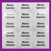 Stikins® name labels printed with name on two lines