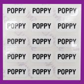 Stikins® name labels printed with one name on one line