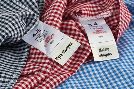 School Uniform Labels - Apply Stikins Onto Wash-Care Label