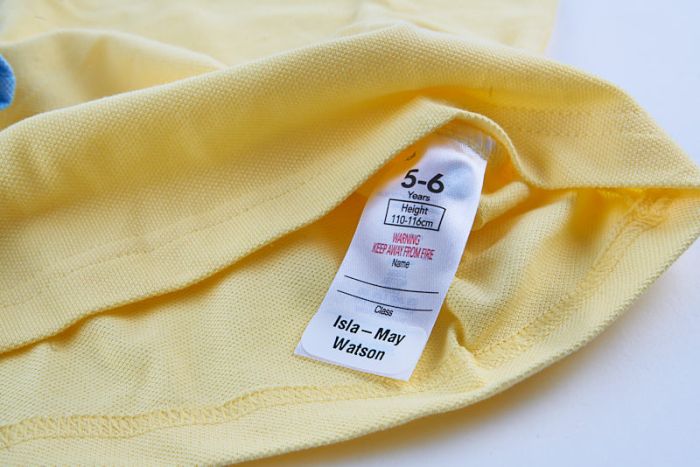 clothes labels