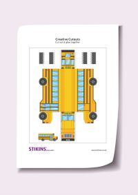 Cut & Stick - School Bus